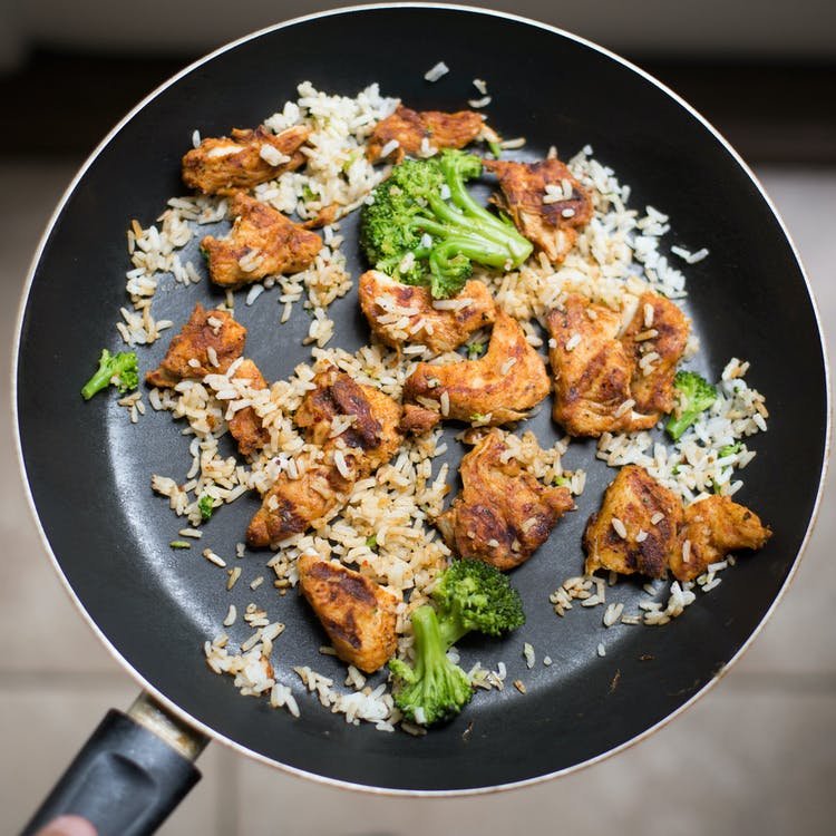 PAN-FRIED CHICKEN WITH LEMONY ROASTED BROCCOLI